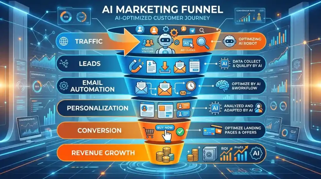 AI Tools for Business Growth helping businesses automate marketing and increase conversions.