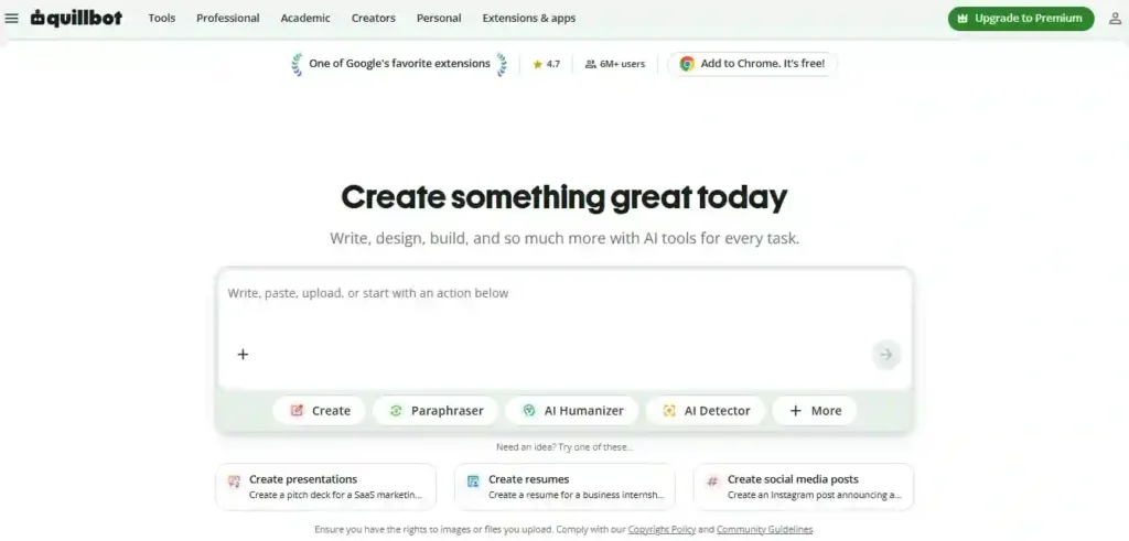 QuillBot AI paraphrasing tool helping students rewrite essays, summarize text, improve grammar, and enhance academic writing.